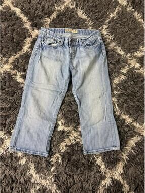 BKE Jeans Women’s Hannah Capri Cropped Blue Denim  30x20